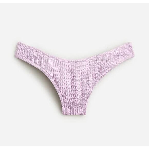J.Crew Textured curved-waist cheeky bikini bottom Medium - Picture 1 of 5